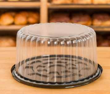 8" - Cake Dome container with Clear Dome Lid - 5.25" Tall - 6ct or 12ct