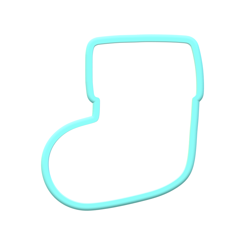 Chubby Christmas Stocking Cookie Cutters