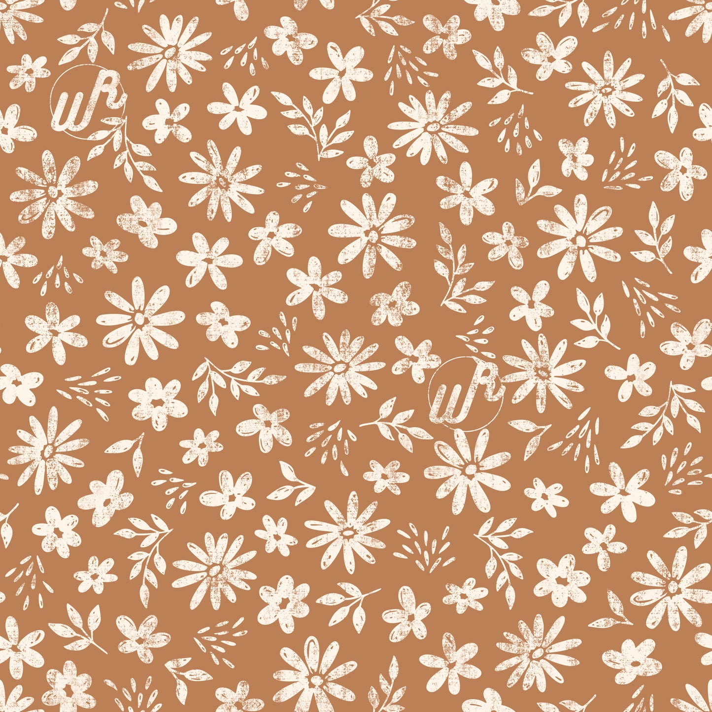 Country Daisy Burnt Orange Headband