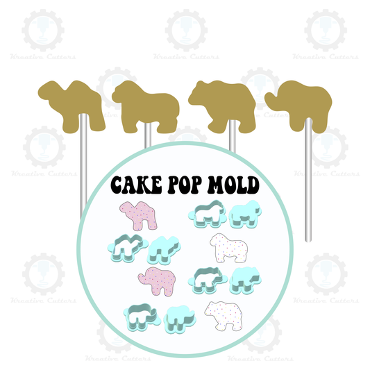 Circus Animals Cake Pop Molds | Deluxe Cutter, Popper, and Tray Option