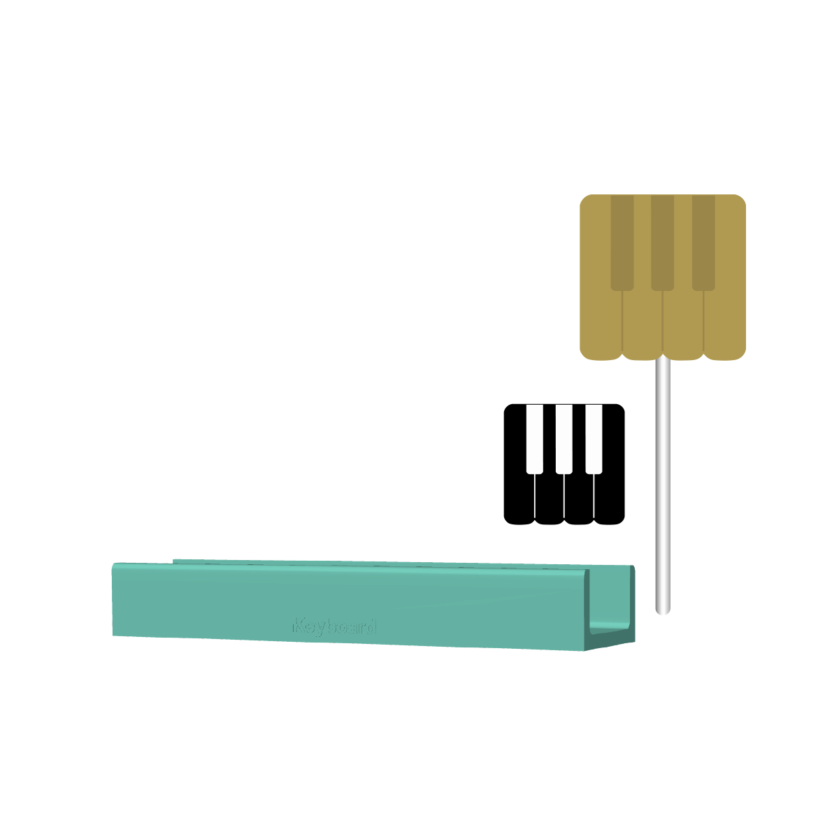 Keyboard Cake Pop Mold |Deluxe Cutter, Popper, and Tray Option