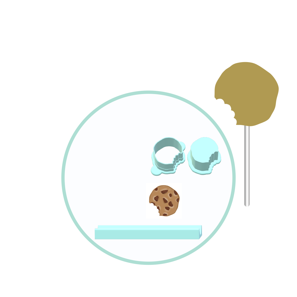 Milk & Cookies Cake Pop Mold | Deluxe Cutter, Popper, and Tray Option