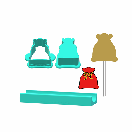 Santa Bag Cake Pop Mold | Deluxe Cutter, Popper, and Tray Option