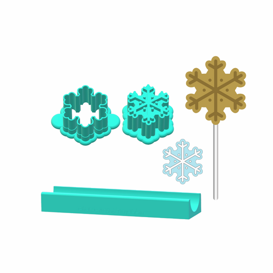 Snowflake Cake Pop Mold | Deluxe Cutter, Popper, and Tray Option