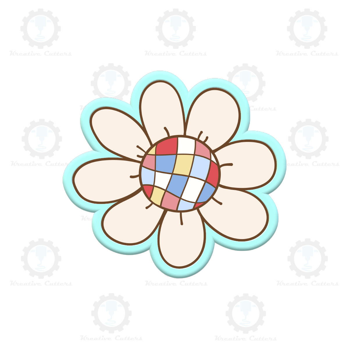Checkered Daisy Cookie Cutters