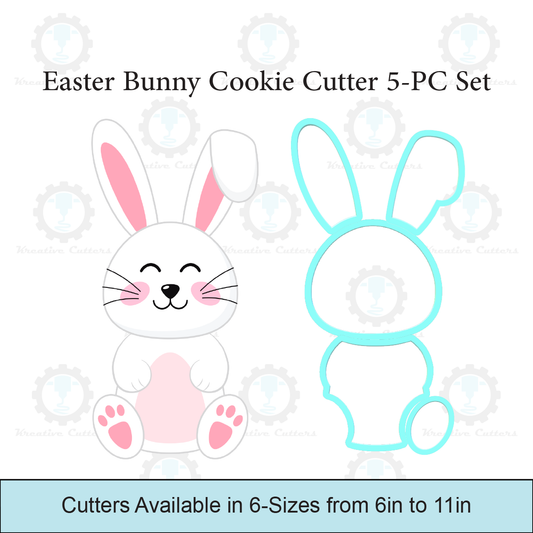 Giant 5-PC Easter Bunny Cookie Cutter Set