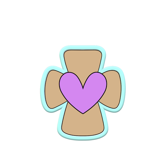 Chubby Heart Cross Cookie Cutters