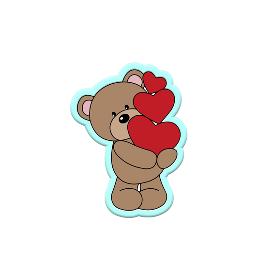 Stacked Hearts Bear Cookie Cutters