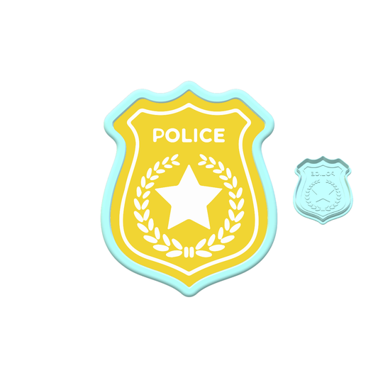 Police Badge Cutter with Stamp Option