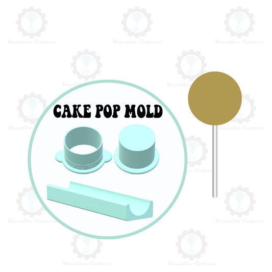 Circle Disc Extra Large 2 in Cake Pop Mold | Deluxe Cutter, Popper, and Tray Option