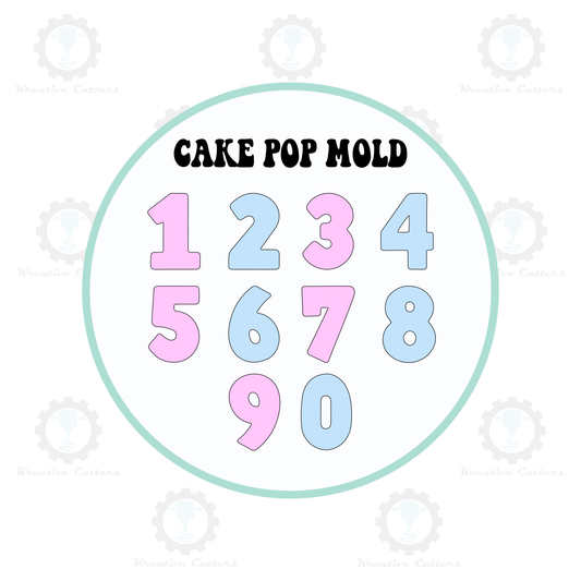 Number Cake Pop Mold with Embosser | Deluxe Cutter, Popper, and Tray Option