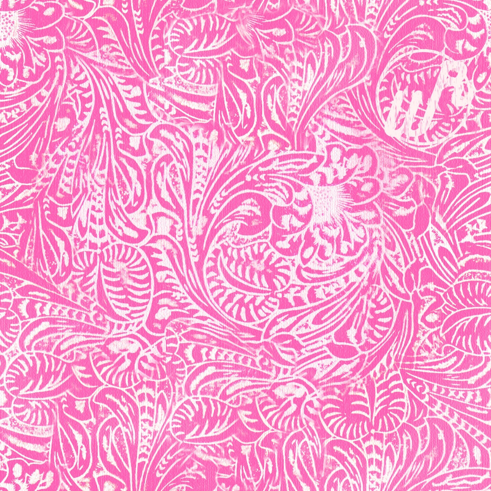 Tooled Leather Pink Headband