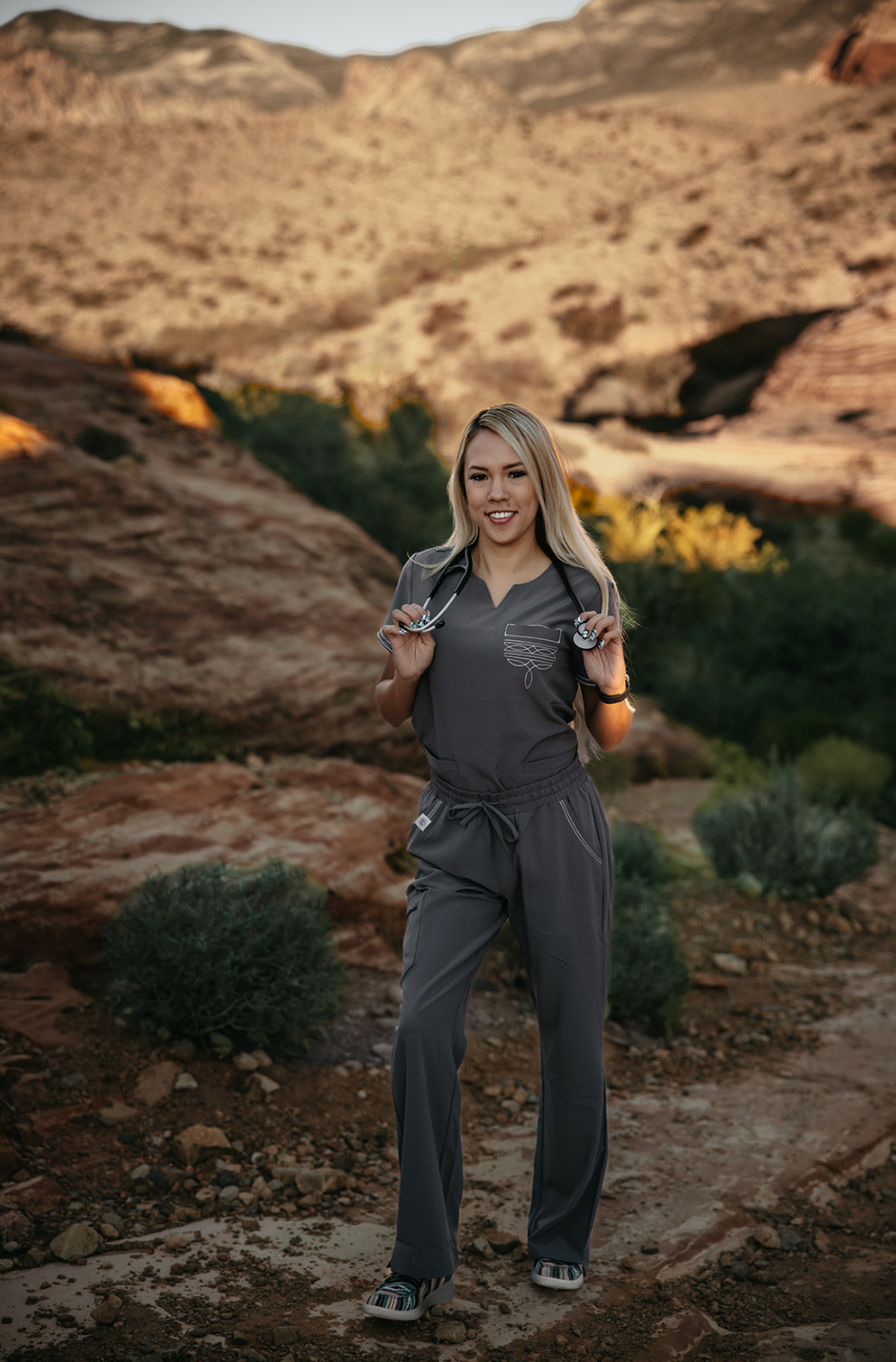 Grey Boot-Stitch Pants