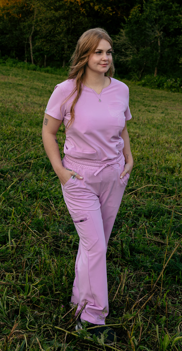 Lavender Boot-Stitch Top
