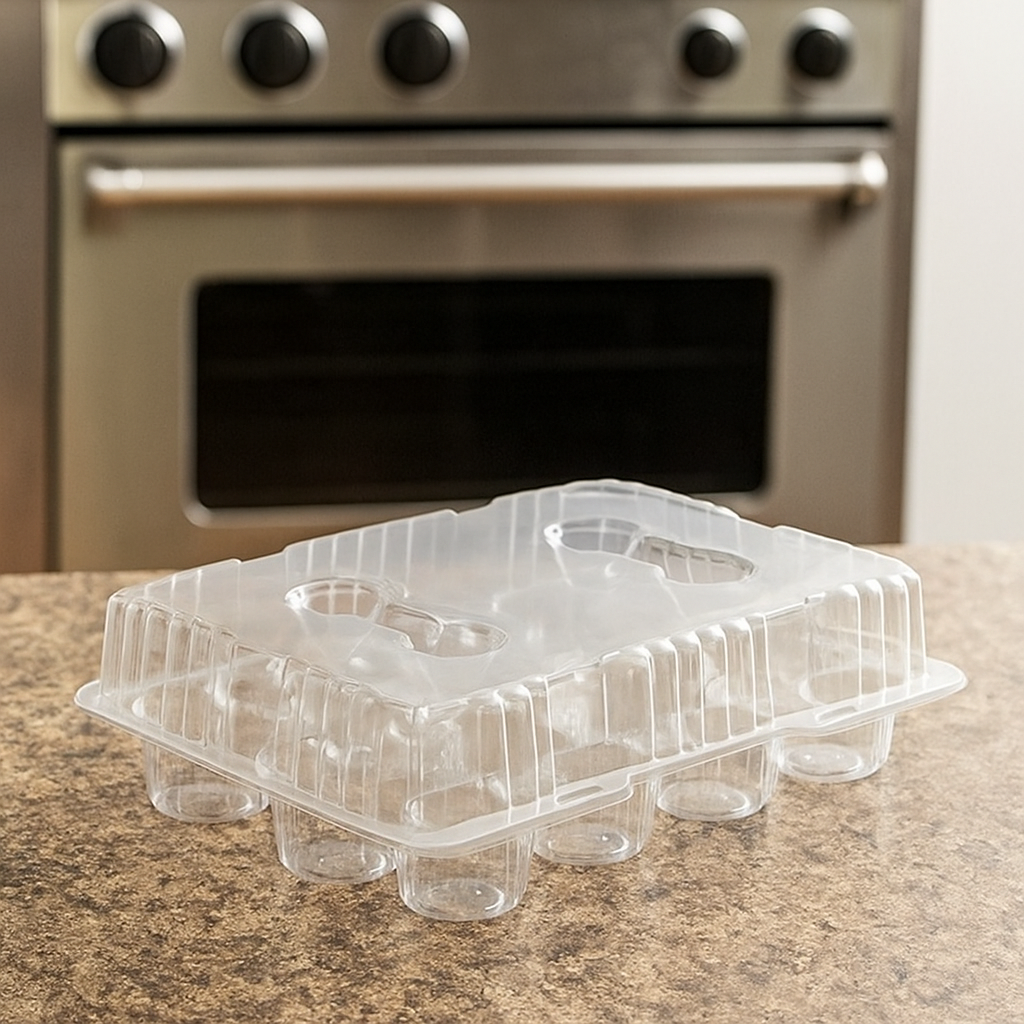 Plastic  - 12 Cavity Cupcake Carrier - 6ct or 12ct