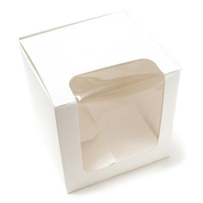 Cake Box - 4x4x4 Cupcake Box - Window