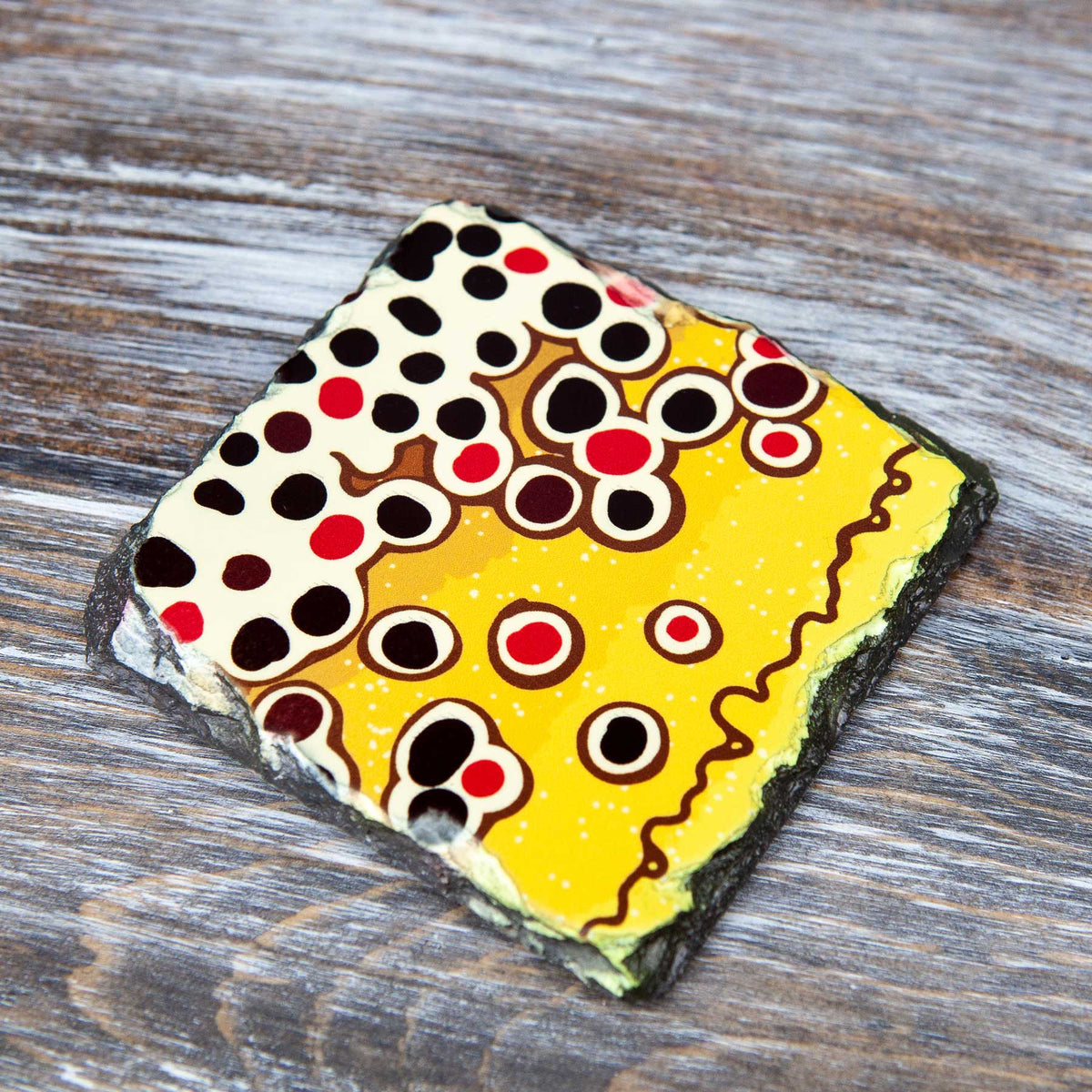 Trout Pattern Slate Coaster Sets